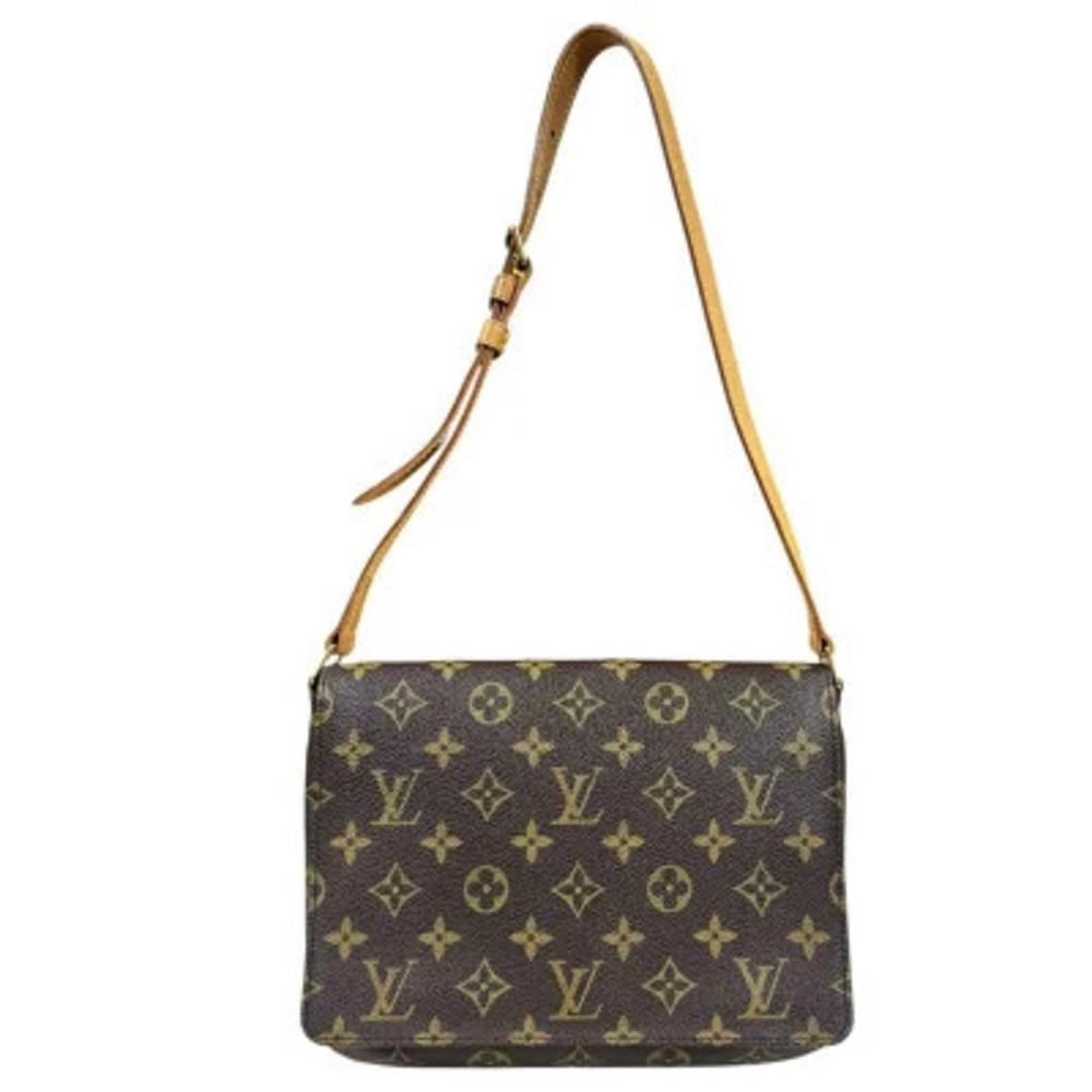 Louis Vuitton Musette Tango Short Monogram Shoulder Bag Canvas Brown